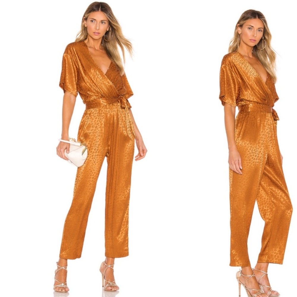 Joie tau jumpsuit NWT Small copper leopard